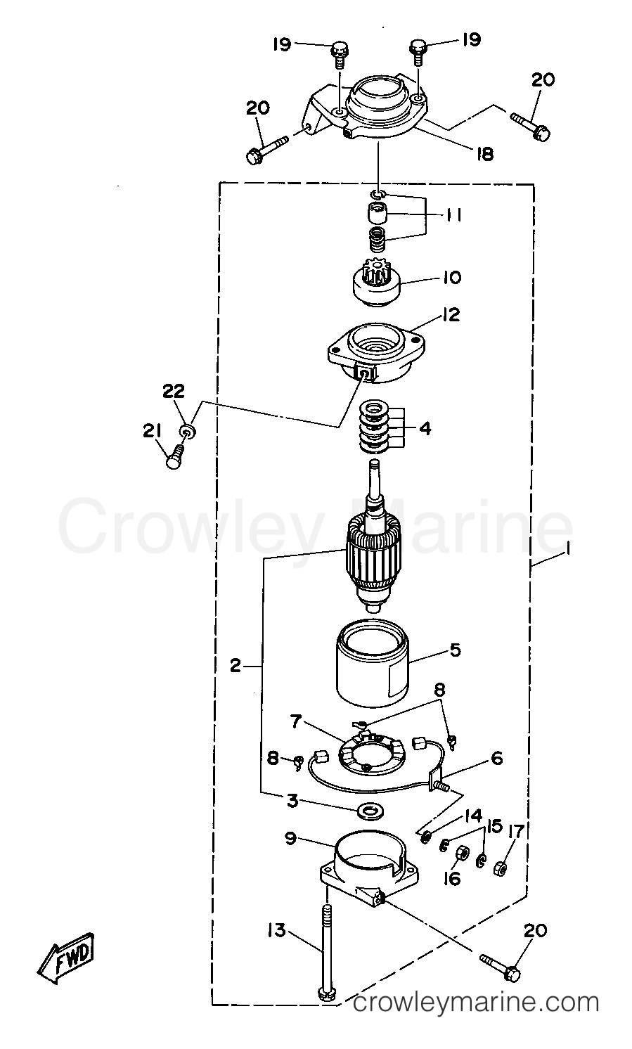 Yamaha Motors 225TLRS - STARTING MOTOR