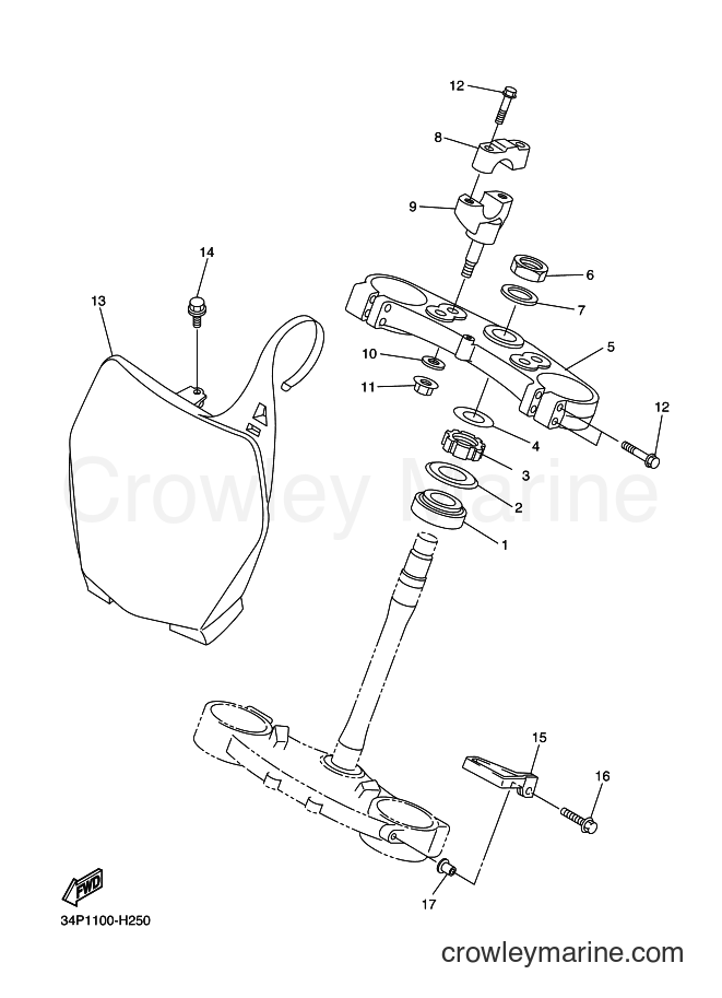 2009 Dirt Bike YZ250F - YZ250F (5XCS) [010] - STEERING