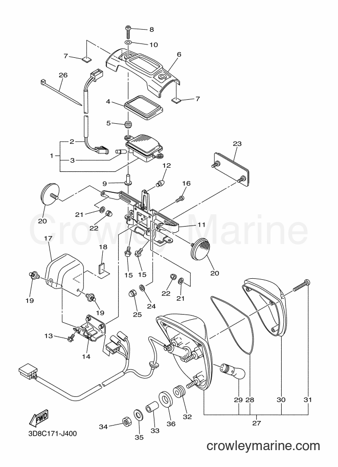 Yamaha Motors XVS1300CT-B (2CAM) [020] - TAILLIGHT