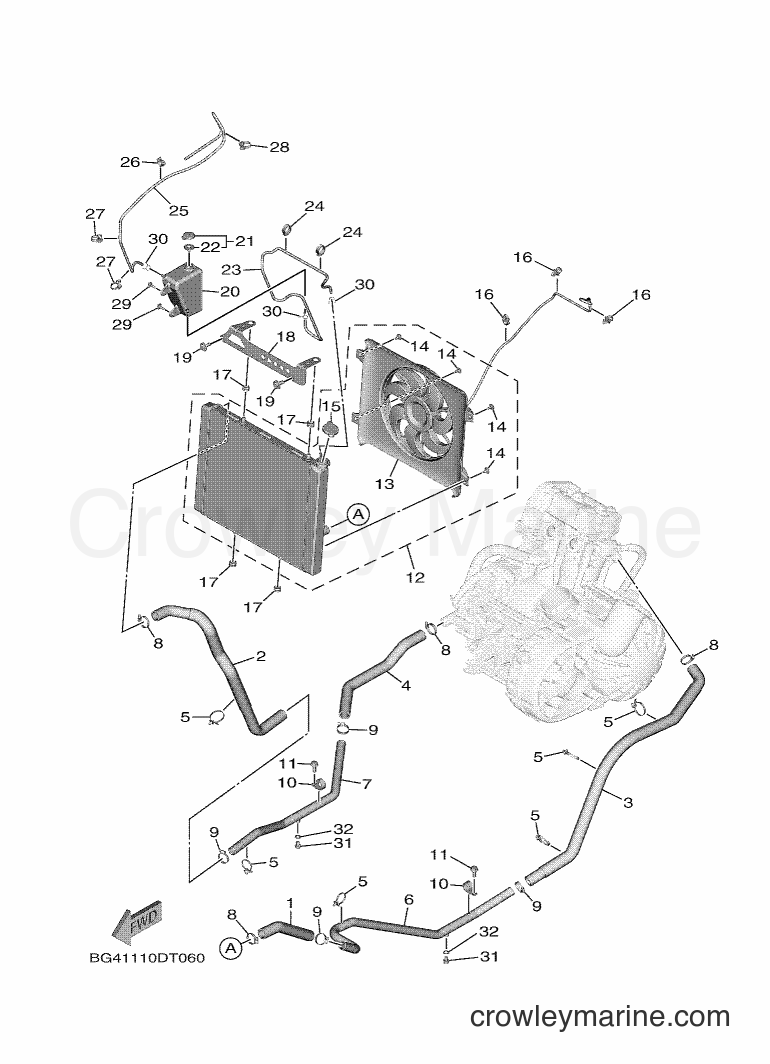 2019 ATV YXE850EN - YXE850EN (B8K4) [010] - RADIATOR & HOSE