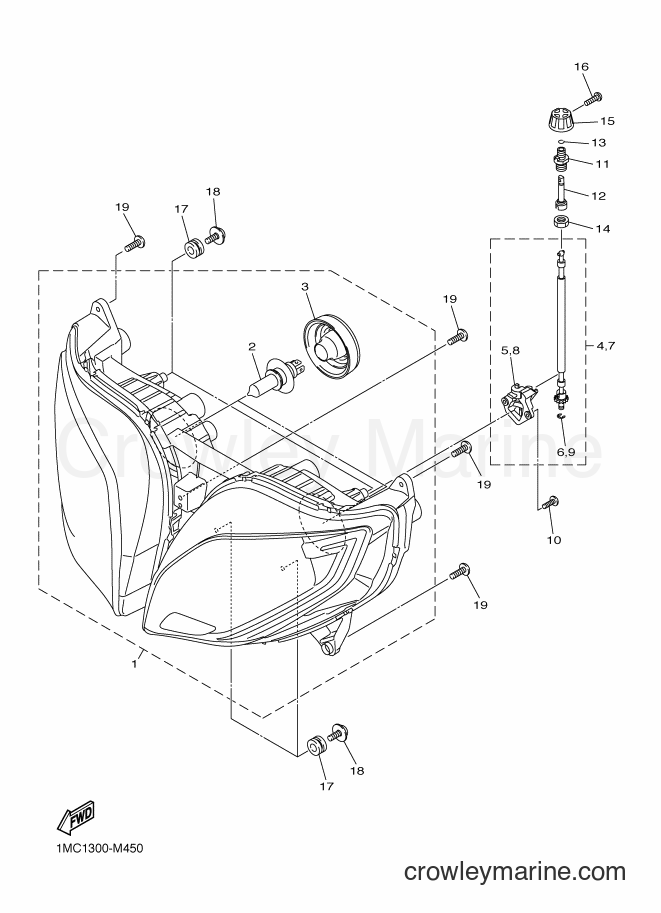 2013 Sport Bike FJR1300A - FJR1300A (1MC4) [010] - HEADLIGHT