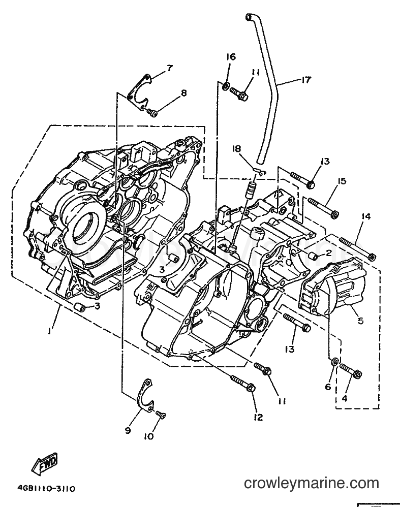 1993 ATV YFM400FW - YFM400FW (4GB2) [010] - CRANKCASE