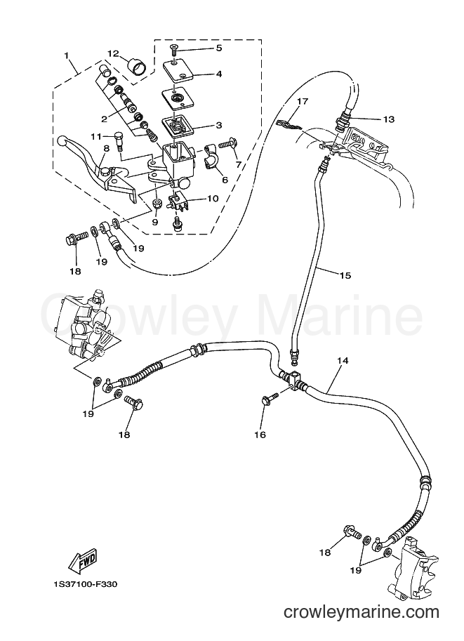 2007 ATV YFM700R - YFM700R (1S3B) [010] - FRONT MASTER CYLINDER