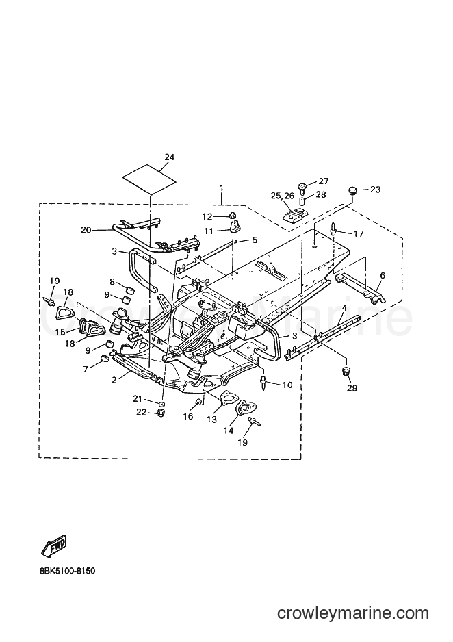 Yamaha Motors VT480 (8BK5) [020] - FRAME