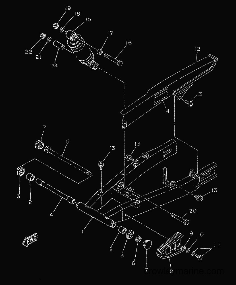 1999 Scooter TZR50 - TZR50 (4YV2) [999] - REAR ARM