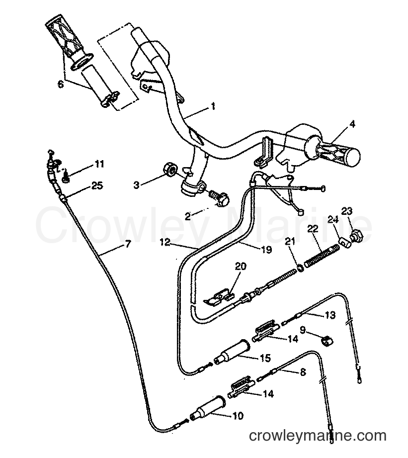 Yamaha Motors CW50 (4VVP) [010] - STEERING HANDLE & CABLE