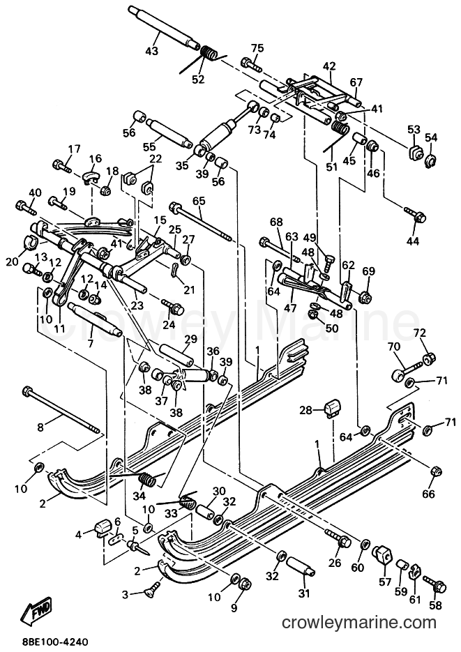 Yamaha Motors CS340E (8BE7) [020] - TRACK SUSPENSION 2
