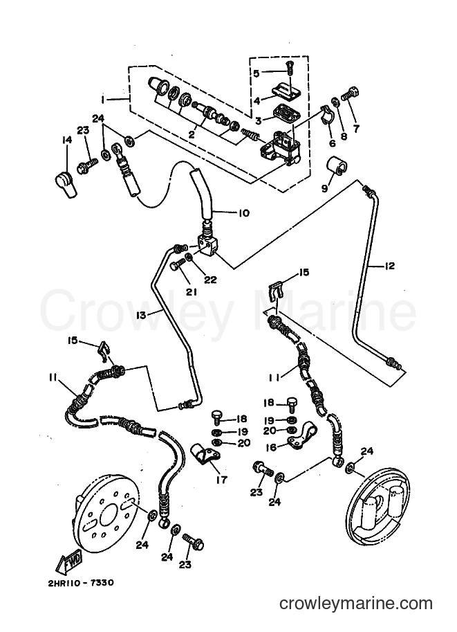 1988 ATV YFM350FWU - YFM350FWU (2HR0) [010] - FRONT MASTER CYLINDER
