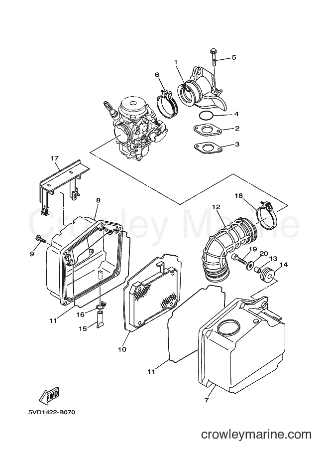 Yamaha Motors AT115 (5VD1) [010] - INTAKE