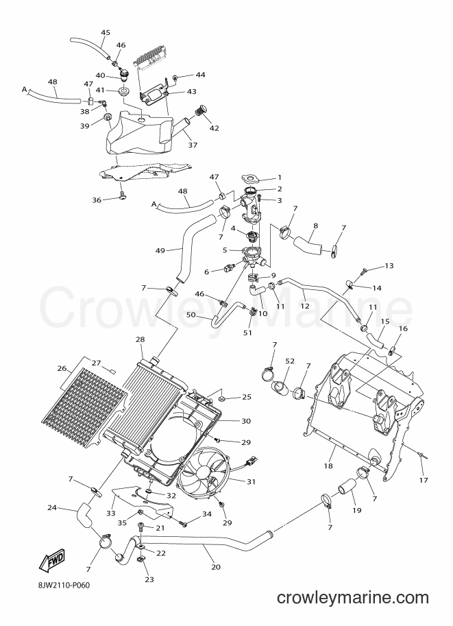 2016 Snowmobile SRV10ML3 - SRV10ML3 (8LL2) [010] - RADIATOR & HOSE
