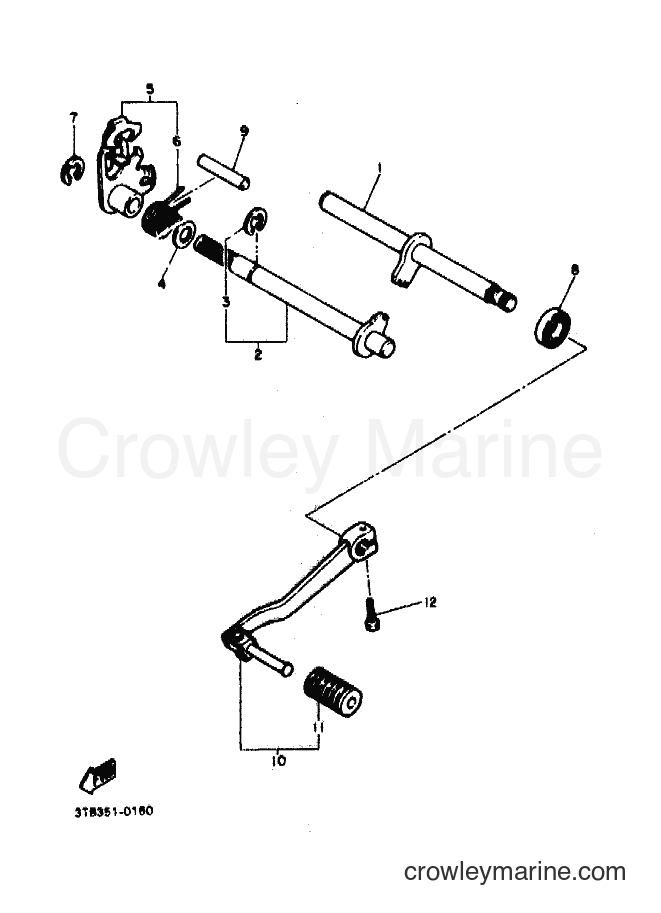 1990 Dirt Bike XT600E - XT600E (3UY3) [010] - SHIFT SHAFT