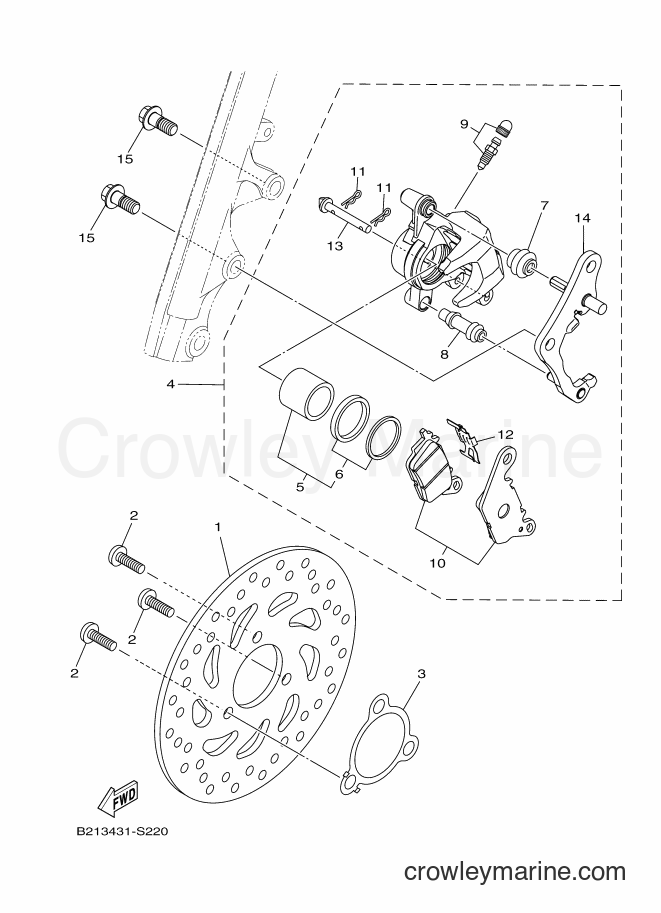 Yamaha Motors LNR125 (B214) [010] - FRONT BRAKE CALIPER