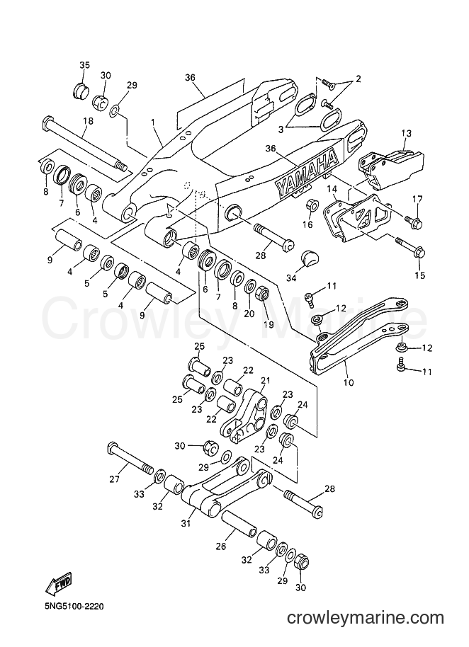 2002 Dirt Bike WR426F - WR426F (5NG6) [100] - REAR ARM