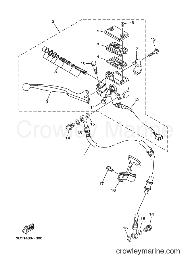 2007 Street Bike FZ150 - FZ150 (3C11) [010] - FRONT MASTER CYLINDER