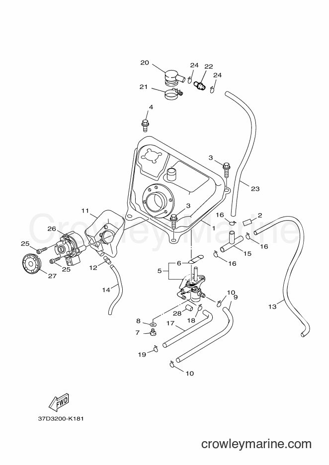 2014 Scooter YW125 - YW125 (37D6) [010] - FUEL TANK