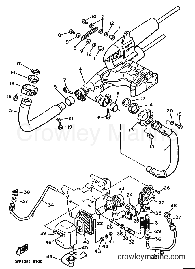 1989 Cruiser XV1100 - XV1100 (3EF2) [999] - EXHAUST