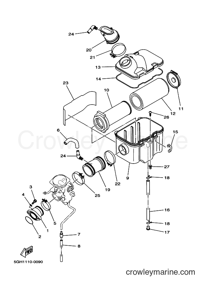 2002 ATV YFM400FWA - YFM400FWA (5GHM) [010] - INTAKE