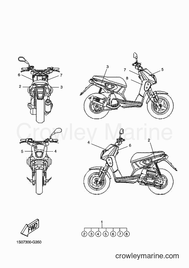 2009 Scooter EW50N - EW50N (1S08) [010] - GRAPHIC & EMBLEM