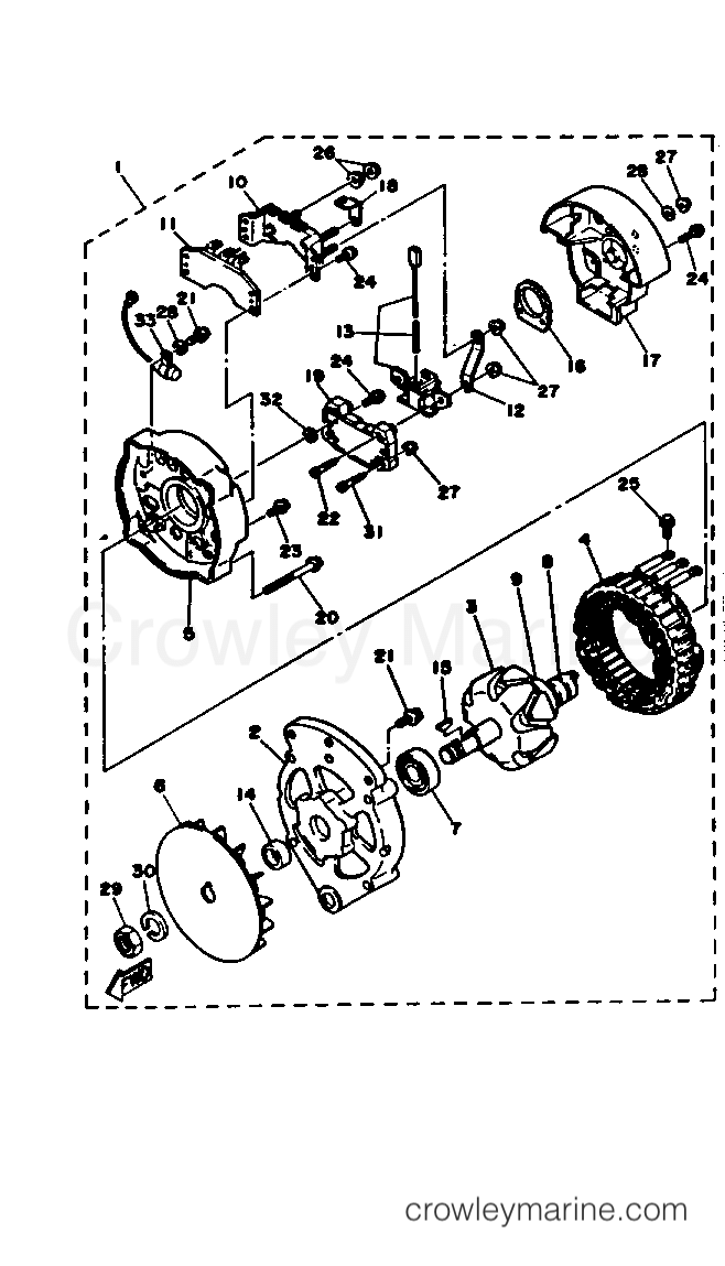 Yamaha Motors V8_5.0_ENGINE_EST - ALTERNATOR ASSEMBLY