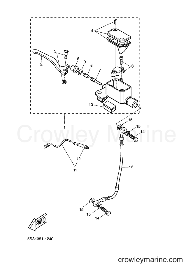 Yamaha Motors CW50L (5RY2) [010] - FRONT MASTER CYLINDER