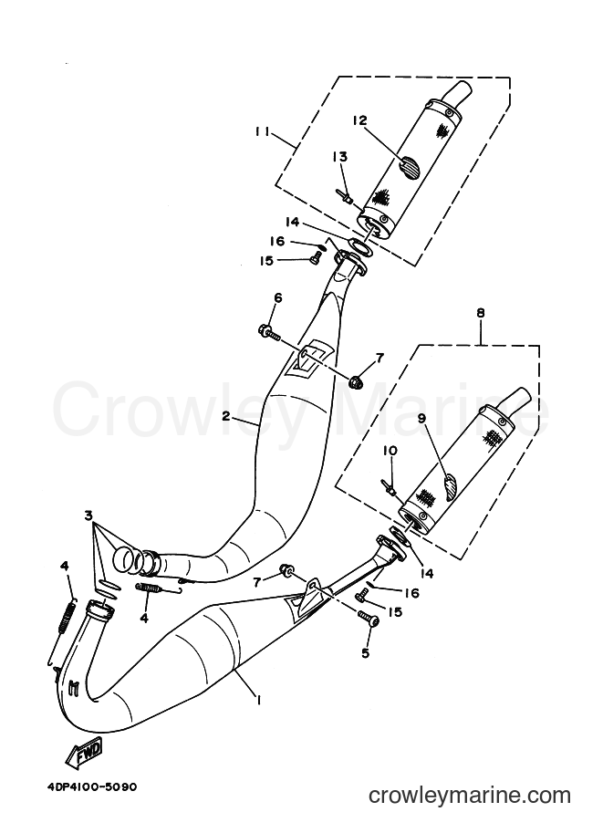 Yamaha Motors TZ250 (4DP4) [010] - EXHAUST