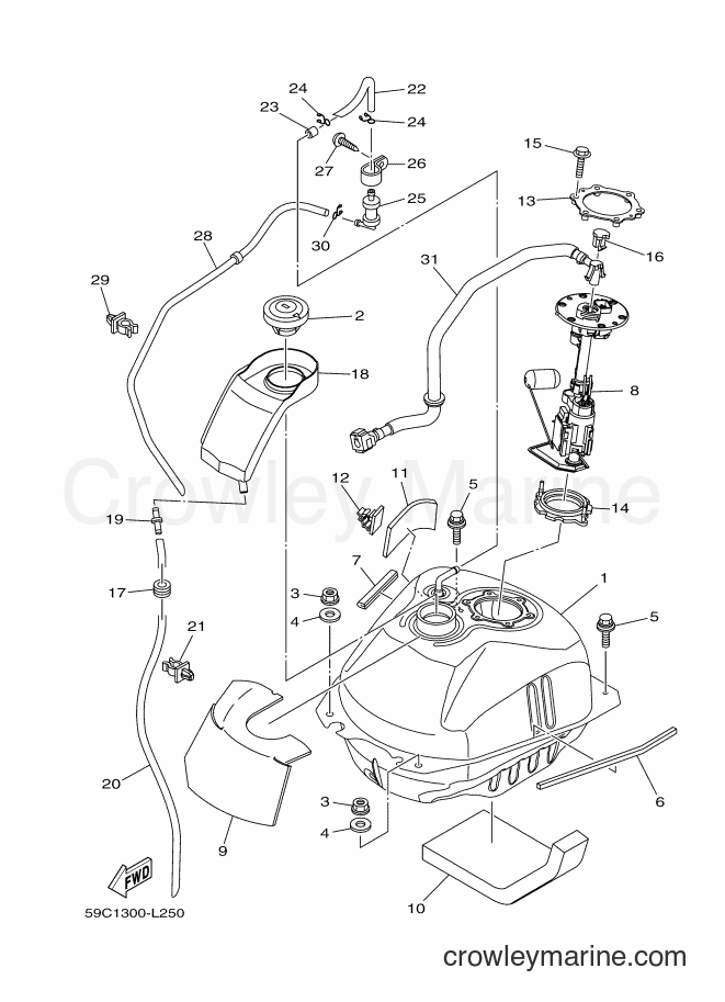 2013 Scooter XP500 - XP500 (59C8) [010] - FUEL TANK