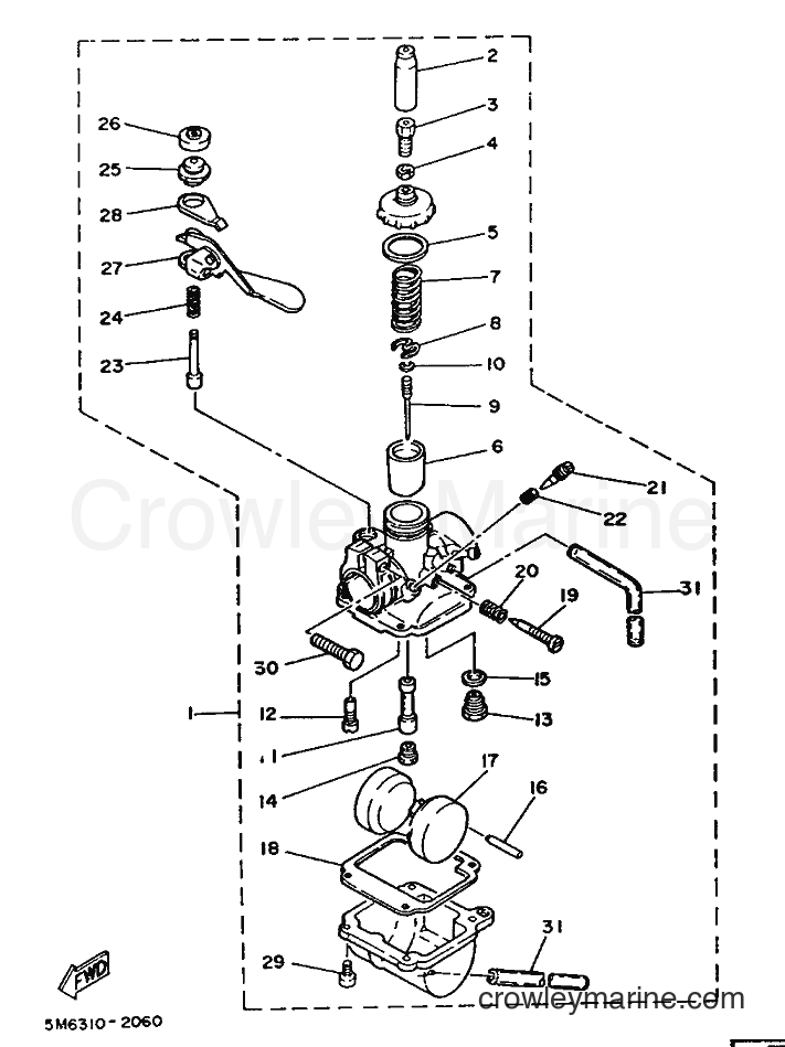 1986 Scooter DT50M - DT50M (2FN) [999] - CARBURETOR