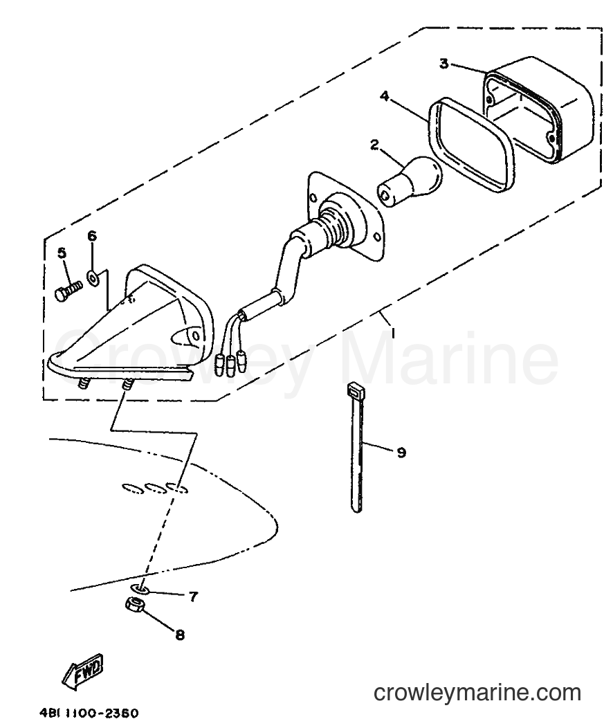1991 Dirt Bike WR200R - WR200R (4BF1) [010] - TAILLIGHT