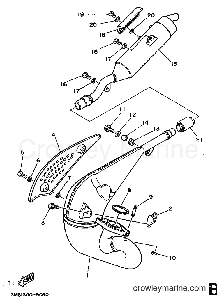 1989 Dirt Bike DT125R - DT125R (3PY2) [999] - EXHAUST
