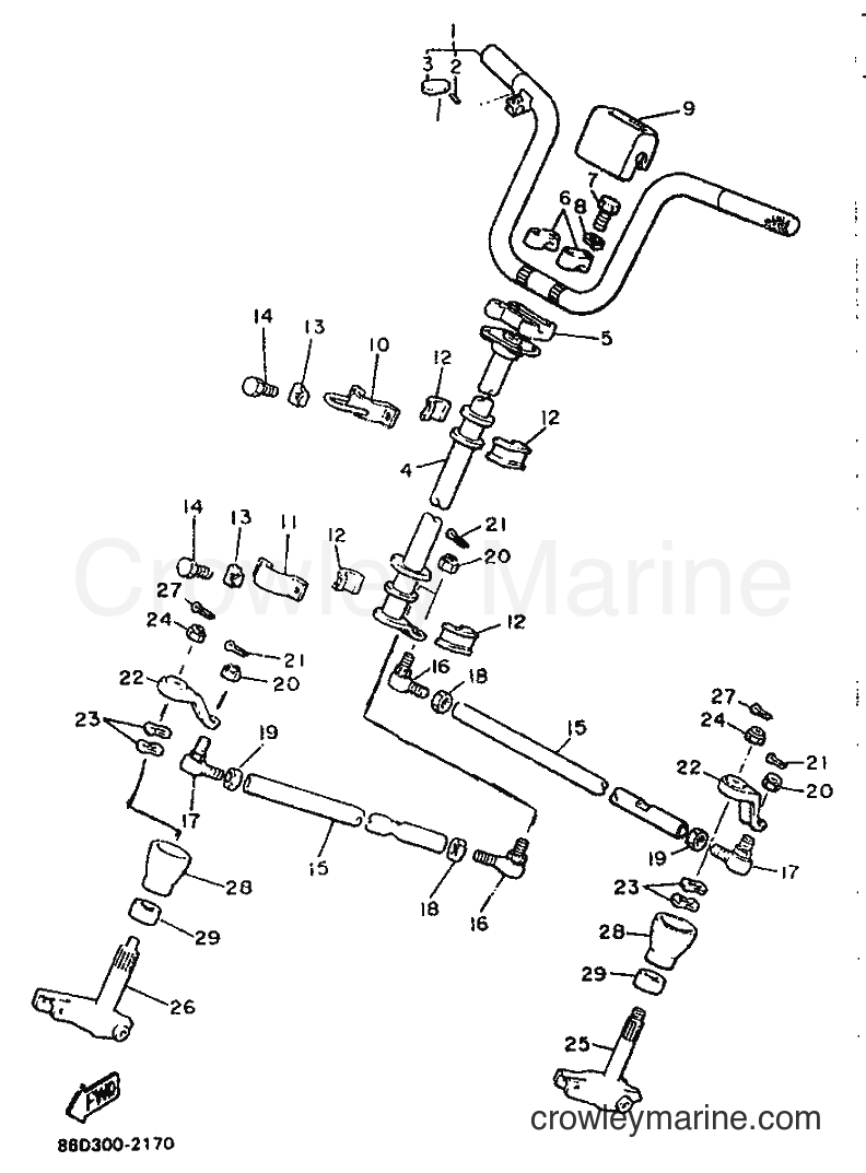Yamaha Motors BR250TF (86D4) [010] - STEERING