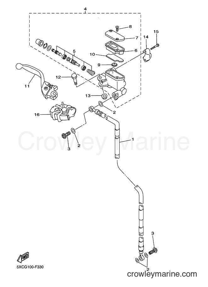 2007 Dirt Bike YZ250F - YZ250F (5XCH) [010] - FRONT MASTER CYLINDER
