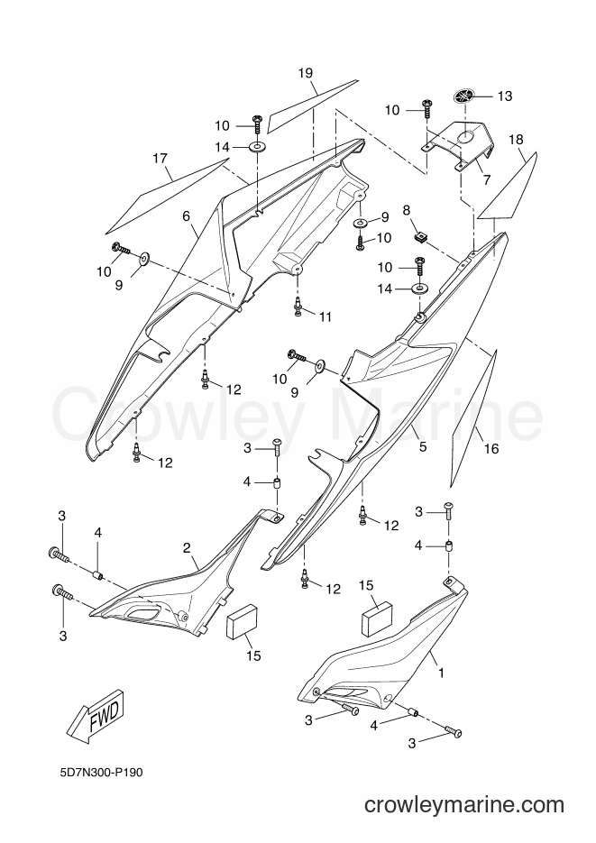 Yamaha Motors YZF-R125A (5D7X) [090] - SIDE COVER