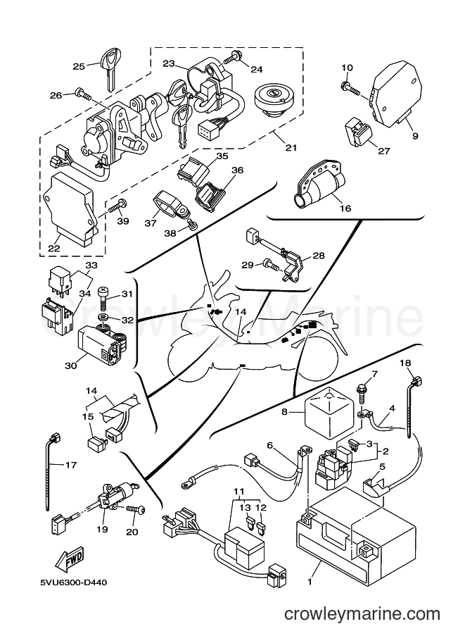 Yamaha Motors XP500 (5VUA) [040] - ELECTRICAL 1