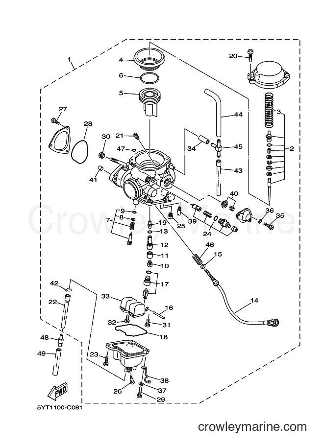 Yamaha Motors YFM350 (5YTH) [010] - CARBURETOR