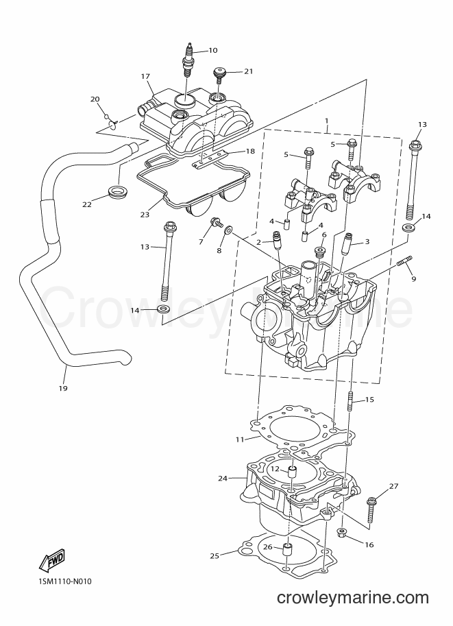 2014 Dirt Bike YZ250F - YZ250F (1SM2) [010] - CYLINDER