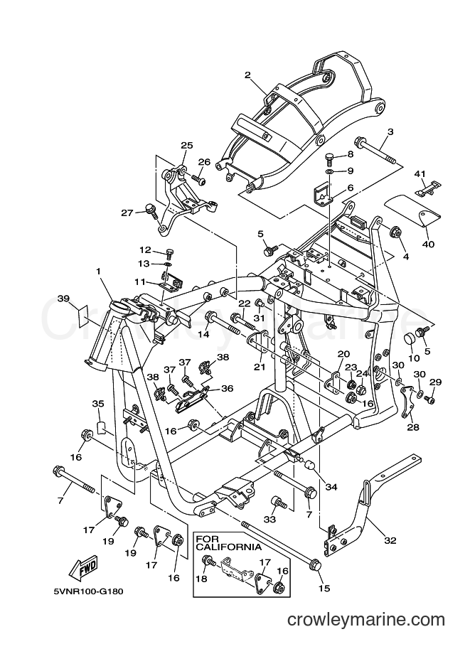 Yamaha Motors XV1700A (35S3) [010] - FRAME