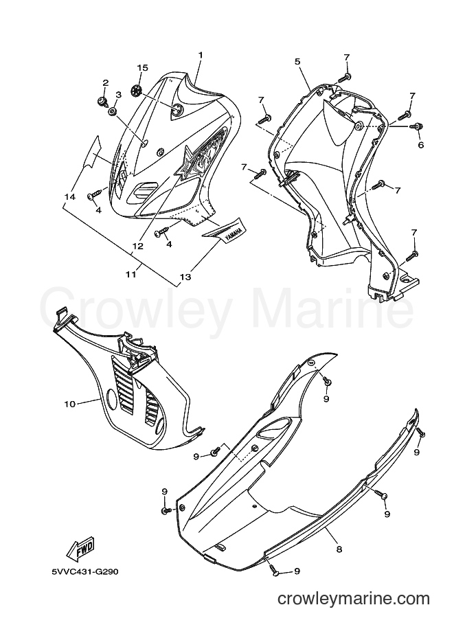 2008 Scooter AL115 - AL115 (5WR6) [010] - LEG SHIELD