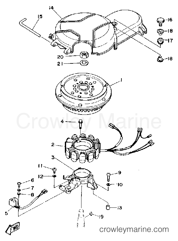 Yamaha Motors F9.9MLHQ - CDI MAGNETO
