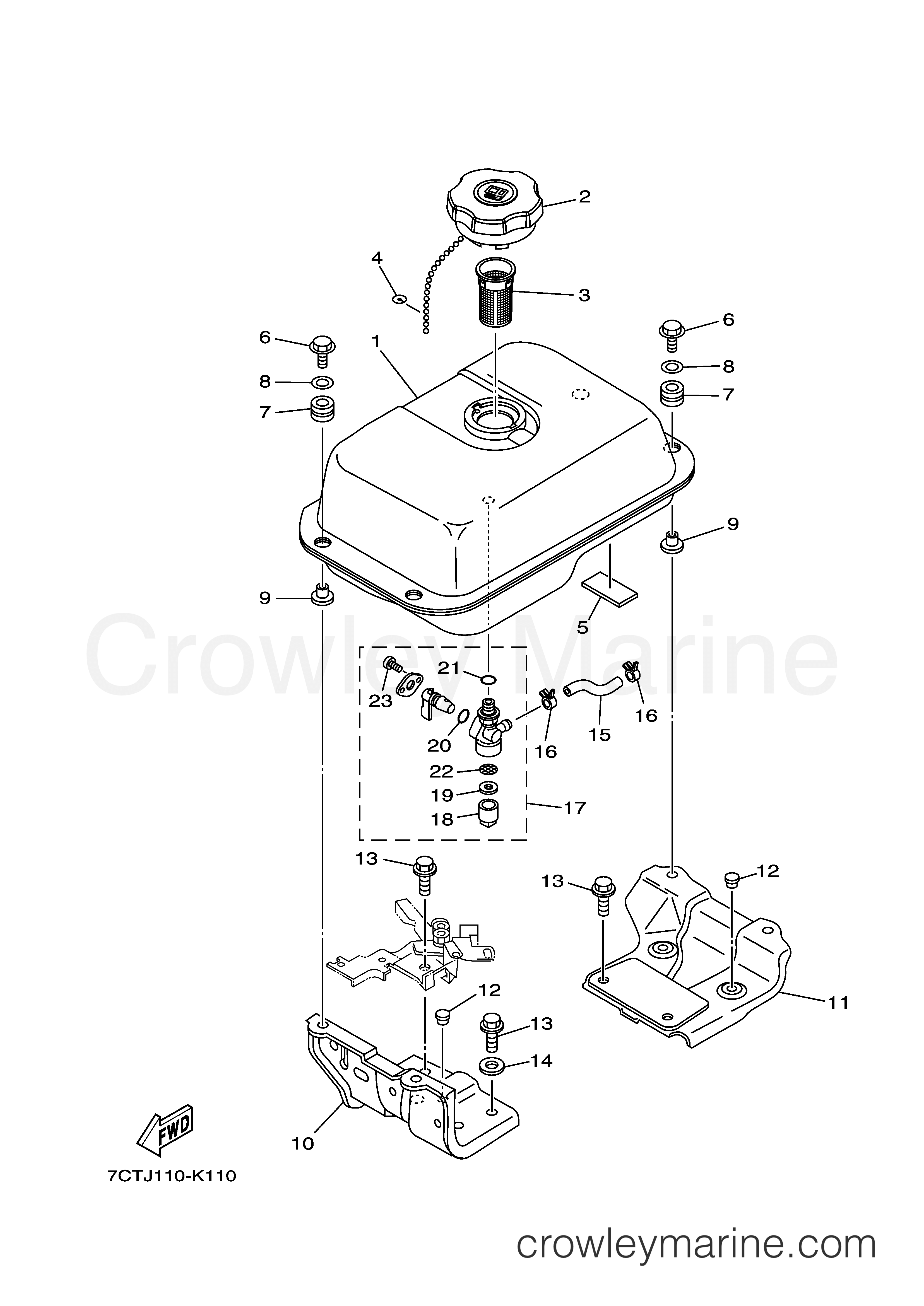 Yamaha Motors MZ300A2K - FUEL TANK