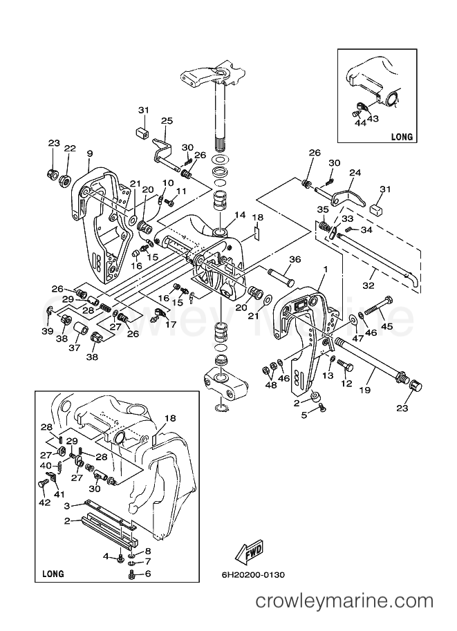 Yamaha Motors 70B (6H3) [020] - BRACKET 2