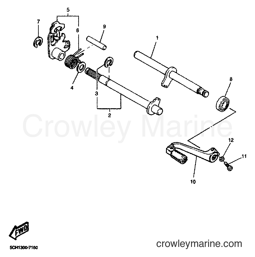 2001 Dirt Bike TT600R - TT600R (5CH4) [010] - SHIFT SHAFT
