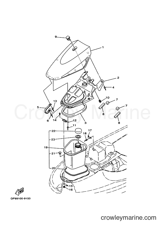 Yamaha Motors 1200GP (GP8C) [999] - ENGINE HATCH 2