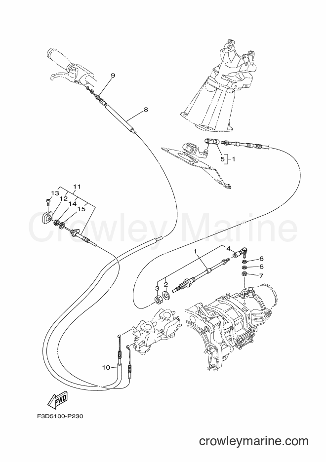 Yamaha Motors VX700-P (F3D5) [010] - CONTROL CABLE