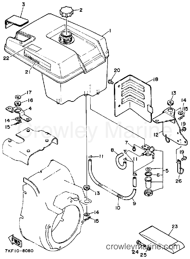 1988 Yamaha Outdoor Equipment 828 - YS828WM - FUEL TANK
