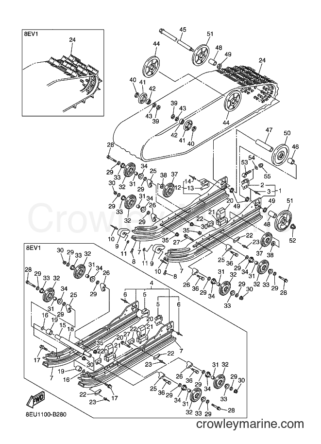 2003 Snowmobile RX10MS - RX10MS (8EV1) [020] - TRACK SUSPENSION 1