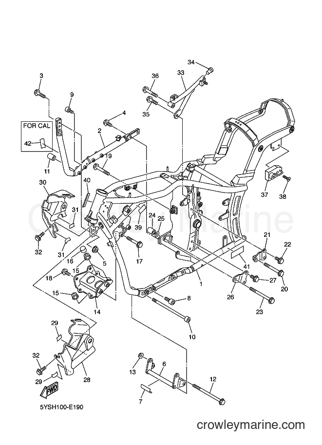 Yamaha Motors XVS1100A (5YSK) [010] - FRAME