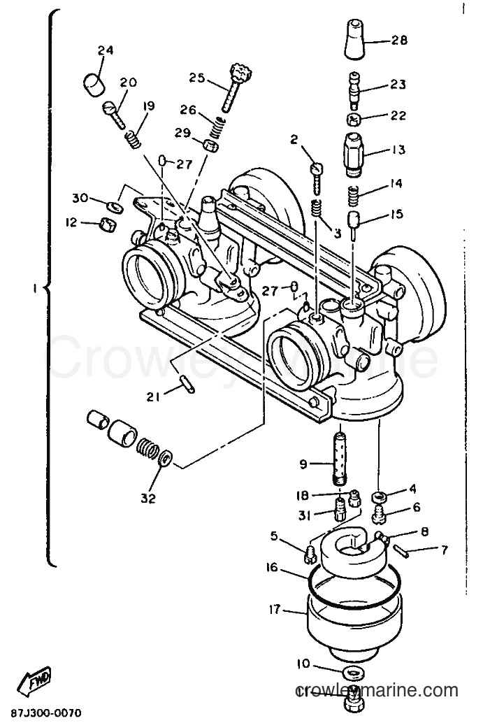 1991 Snowmobile PZ480E - PZ480E (87J2) [010] - CARBURETOR