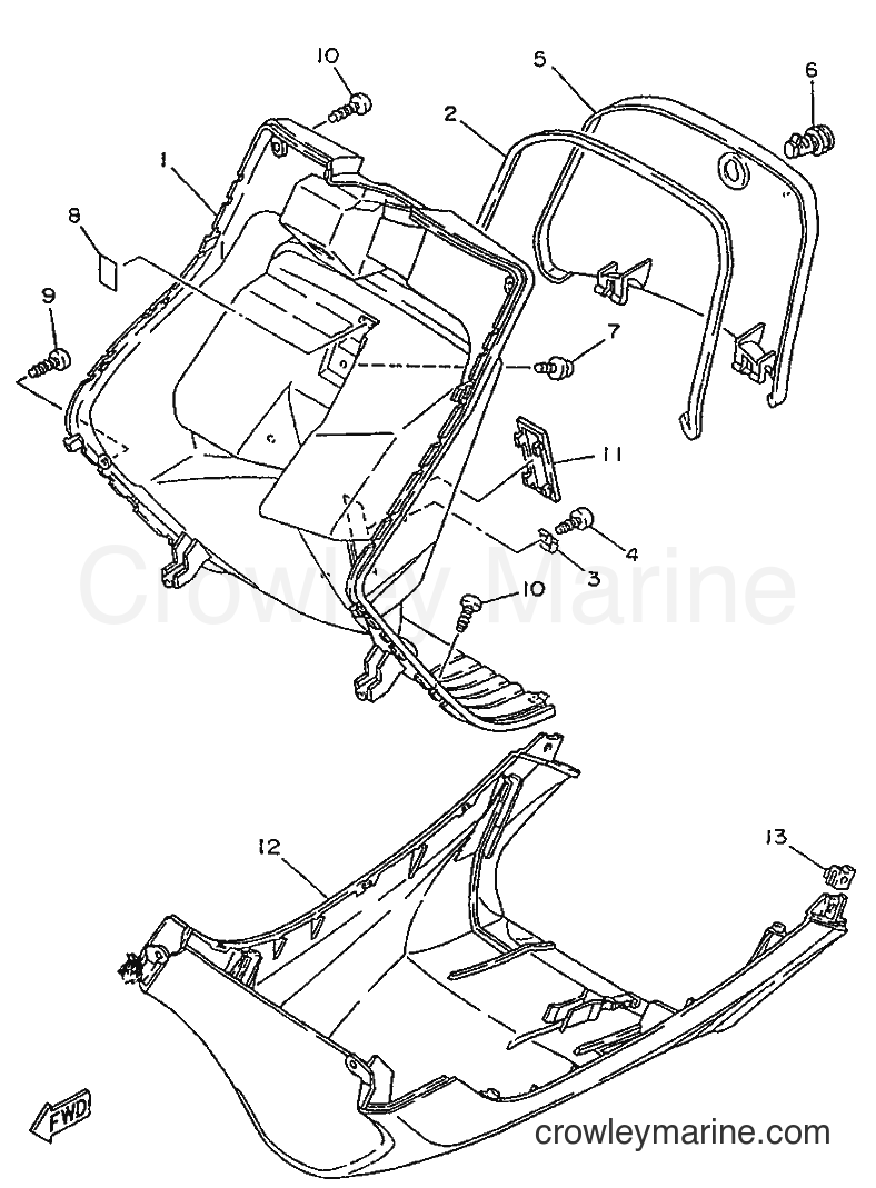 1996 Scooter YA50R - YA50R (4SJ3) [999] - LEG SHIELD