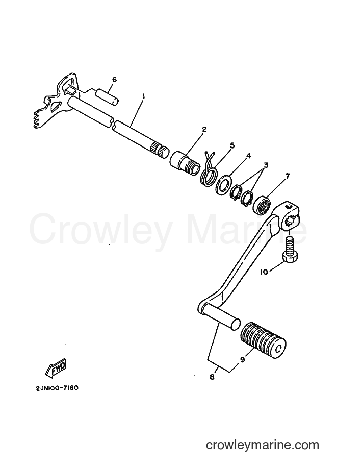 1988 Dirt Bike BW350 - BW350 (2JN0) [010] - SHIFT SHAFT