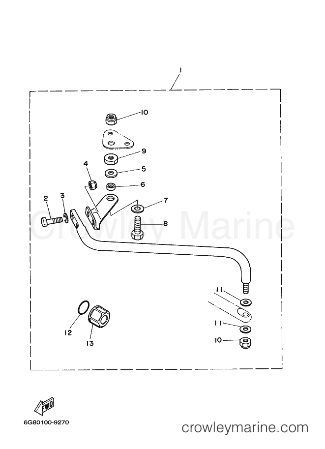Yamaha Motors FT9.9AEL (6G82) [150] - STEERING GUIDE